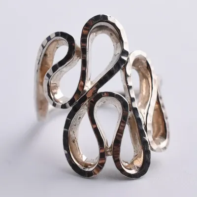 Sterling Silver Abstract Modernist Ring