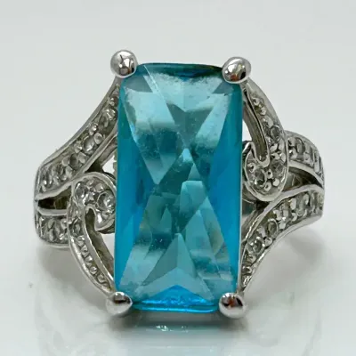 Blue Stone Sterling Silver Ring