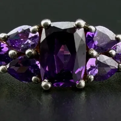 Amethyst Sterling Silver Ring 