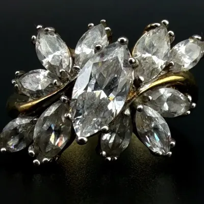Ornate Gold Vermeil Sterling Silver Ring 