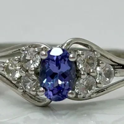 Tanzanite Sterling Silver Ring