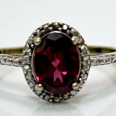 Rhodolite Garnet Sterling Silver Ring