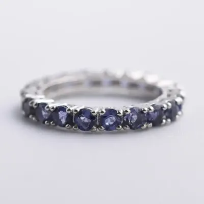 Iolite Sterling Silver Band Ring