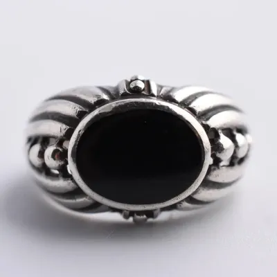 Onyx Sterling Silver Ring