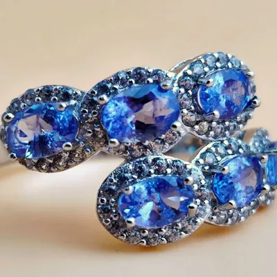 Tanzanite Sterling Silver Ring 