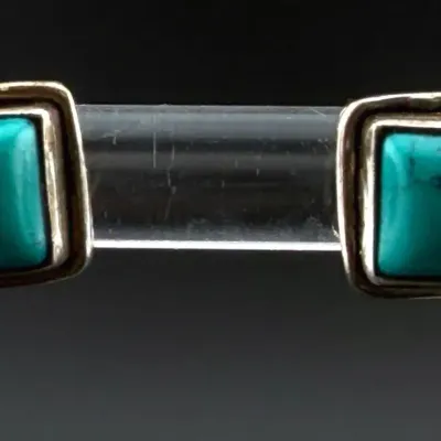Turquoise Sterling Silver Stud Earrings 