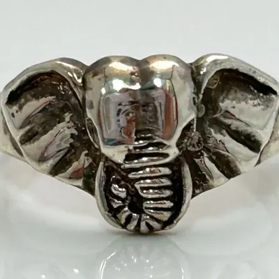 Sterling Silver Elephant Ring