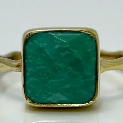 Turquoise Gold Vermeil Sterling Silver Ring 
