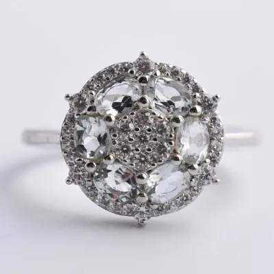 Aquamarine Sterling Silver Ring