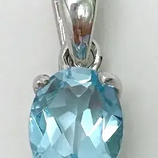 Sky Blue Topaz Sterling Silver Pendant