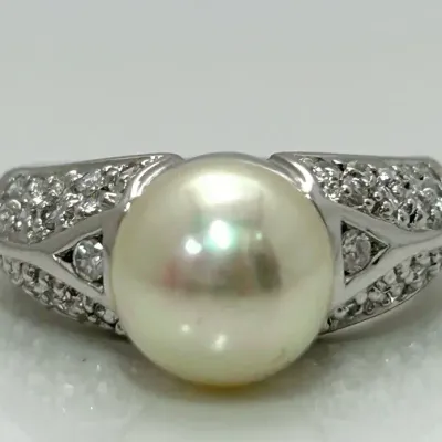 Pearl Sterling Silver Ring 