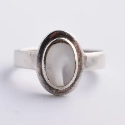 Mother Of Pearl Sterling Silver Ring