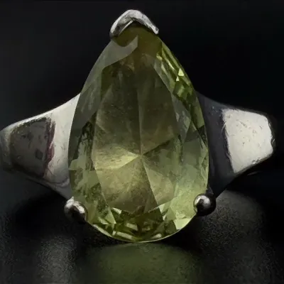 Lemon Quartz Sterling Silver Ring 