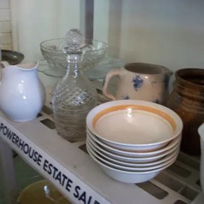Sale Photo Thumbnail #17: Stoneware / 20th Century Pressed Glass