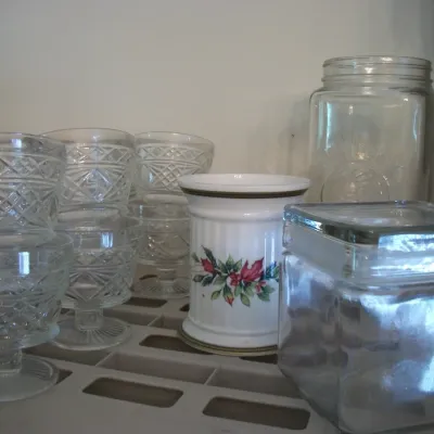 Sale Photo Thumbnail #23: Footed Crystal Dessert Bowls