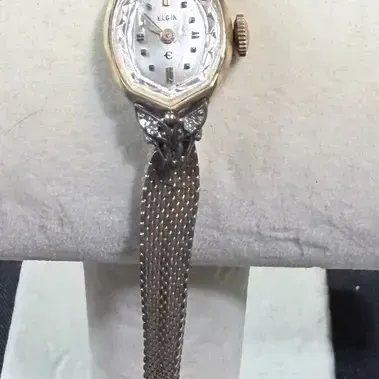 Vintage Elgin Ladies Watch 10K Gold Filled Duchess Mesh Band Art Deco Style