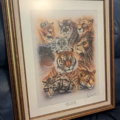Artwork Print Titled "Big Cats" by Wildlife Artist Steven Michael Gardner