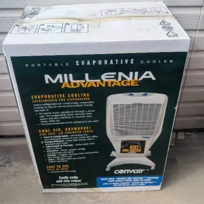 Convair Millenia Advantage Portable Evaporative Cooler Box, In Original Unopened Packaging