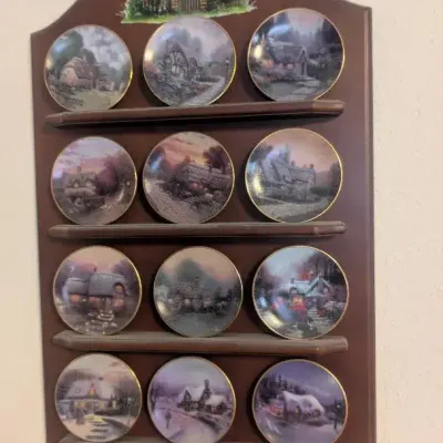 Thomas Kinkade "Enchanted Seasons" Miniature Collector Plate Collection by The Bradford Exchange