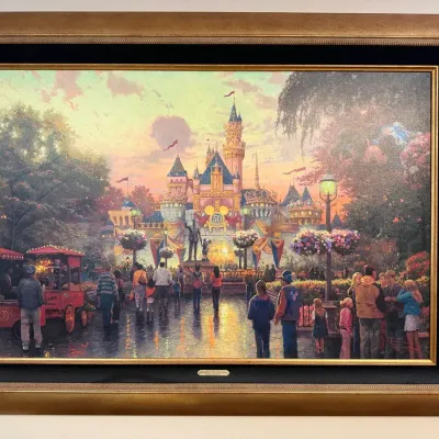 Disneyland 50th Anniversary Thomas Kinkade 5/350 P/P 52” X 38” Print
