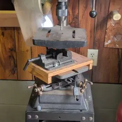 Vintage Rockwell 11" Radial Drill Press Mounted on a Heavy-duty Metal Floor Stand
