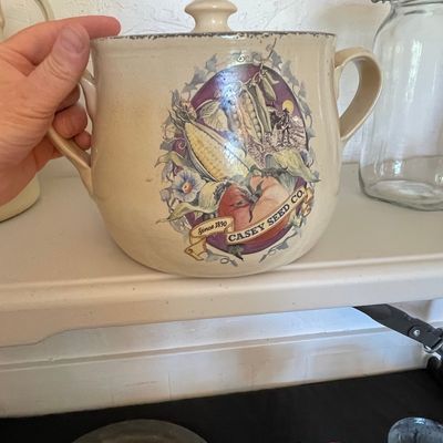 Sale Photo Thumbnail #323: Casey Pottery Casey Seed Co. Bean Pot