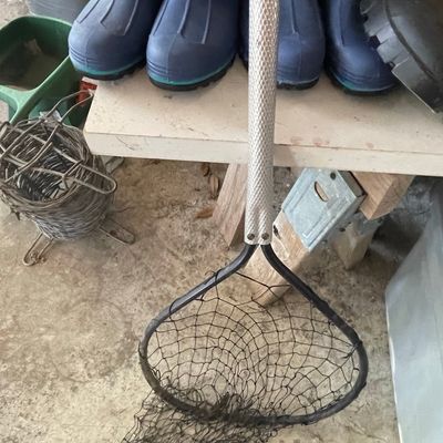 Sale Photo Thumbnail #362: Vintage Aluminum Handle Fishing Landing Net - Possibly Frabill or similar brand