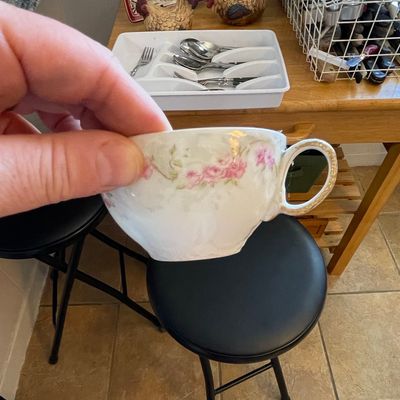 Theodore Haviland Limoges France Pink Roses Teacup 