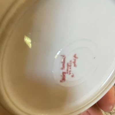 Sale Photo Thumbnail #488: Haviland Limoges Porcelain Berry Bowl with Pink Roses
