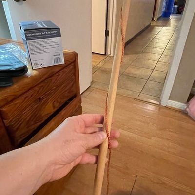 Wooden Dowel with Attached String - Possible Wand or Craft Component