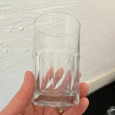 Vintage Libbey Squire Rock Cut Highball Glasses Set of 4 Mid Century Modern Heavy Barware