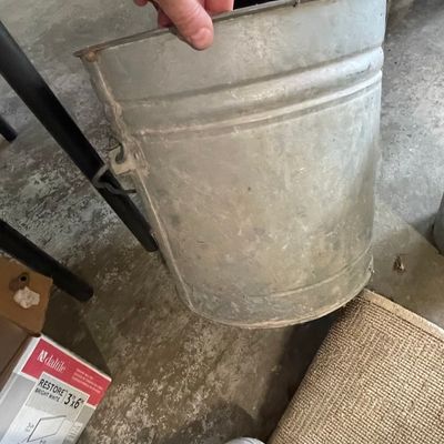 Sale Photo Thumbnail #247: Vintage Galvanized Steel Utility Pail