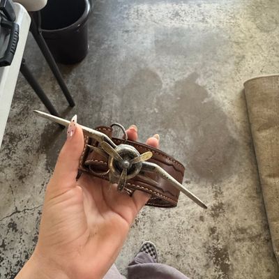 Sale Photo Thumbnail #128: Vintage Tooled Leather Aviation Belt