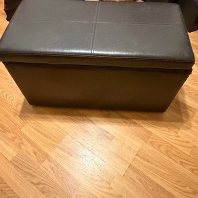 Sale Photo Thumbnail #220: Rectangular Faux Leather Storage Ottoman