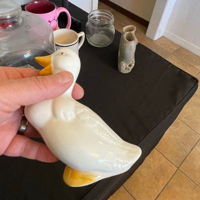 Sale Photo Thumbnail #547: Vintage Homco White Duck Figurine #1414