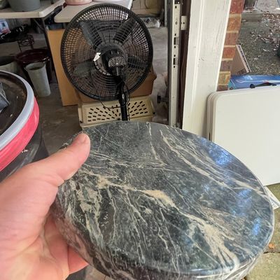 Sale Photo Thumbnail #160: Black Marble Lazy Susan or Decorative Plinth