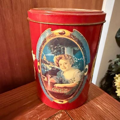 Sale Photo Thumbnail #473: Vintage Coca-Cola "Coca-Cola Girl" Tin Canister