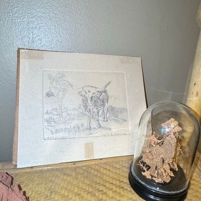 Sale Photo Thumbnail #252: E. Pentine Longhorn Etching