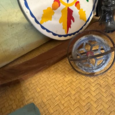 Sale Photo Thumbnail #493: Vintage Metal Gyroscope Toy Sphere Top