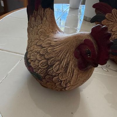 Sale Photo Thumbnail #503: Hand-Painted Ceramic Rooster Figurine