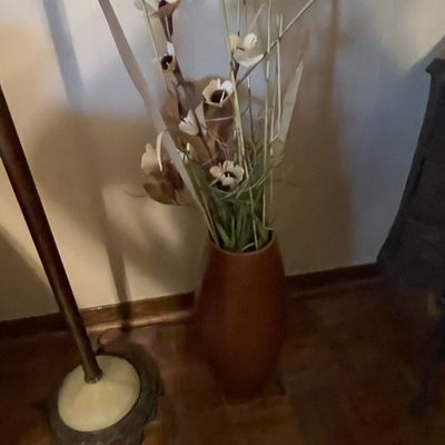 Sale Photo Thumbnail #267: Mid-Century Modern Style Floor Vase with Decorative Botanicals