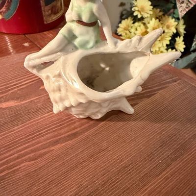 Sale Photo Thumbnail #294: Vintage Figural Mermaid and Seashell Planter