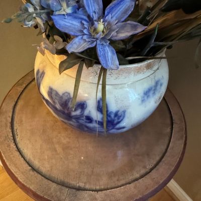 Victorian Flow Blue Jardiniere