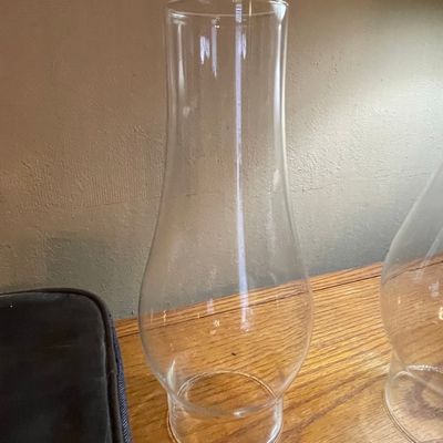 Sale Photo Thumbnail #467: Vintage Clear Glass Oil Lamp Chimney