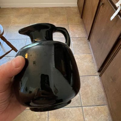 Sale Photo Thumbnail #477: Vintage Frankoma Pottery Black Pitcher #835