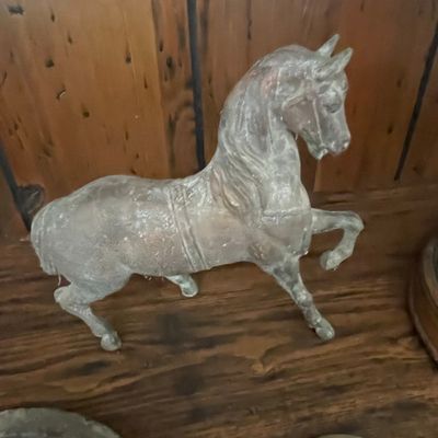Sale Photo Thumbnail #208: Vintage Cast Metal Horse Figurine