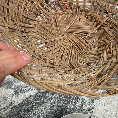 Sale Photo Thumbnail #397: Vintage Wicker Plate Charger / Wall Decor
