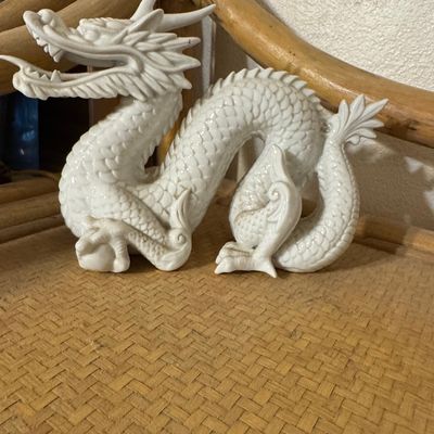 Sale Photo Thumbnail #200: Vintage Otagiri Porcelain White Dragon Figurine