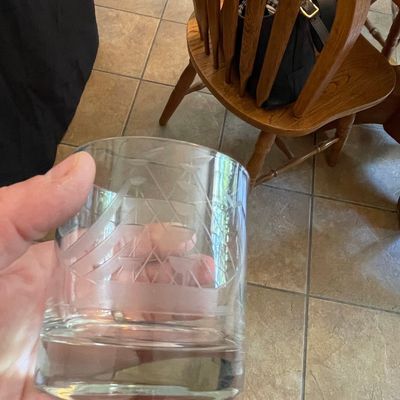 Sale Photo Thumbnail #143: Vintage Etched Ship Glassware Set (Pitcher and Tumblers)