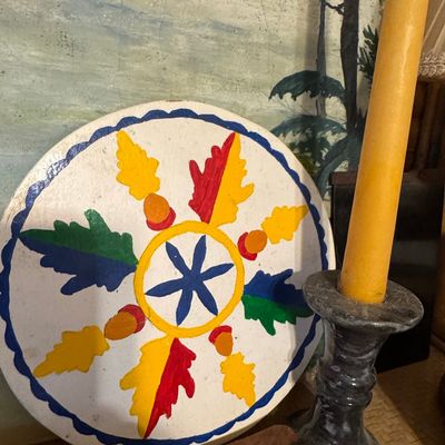 Sale Photo Thumbnail #393: Hand-Painted Folk Art Hex Sign Plaque